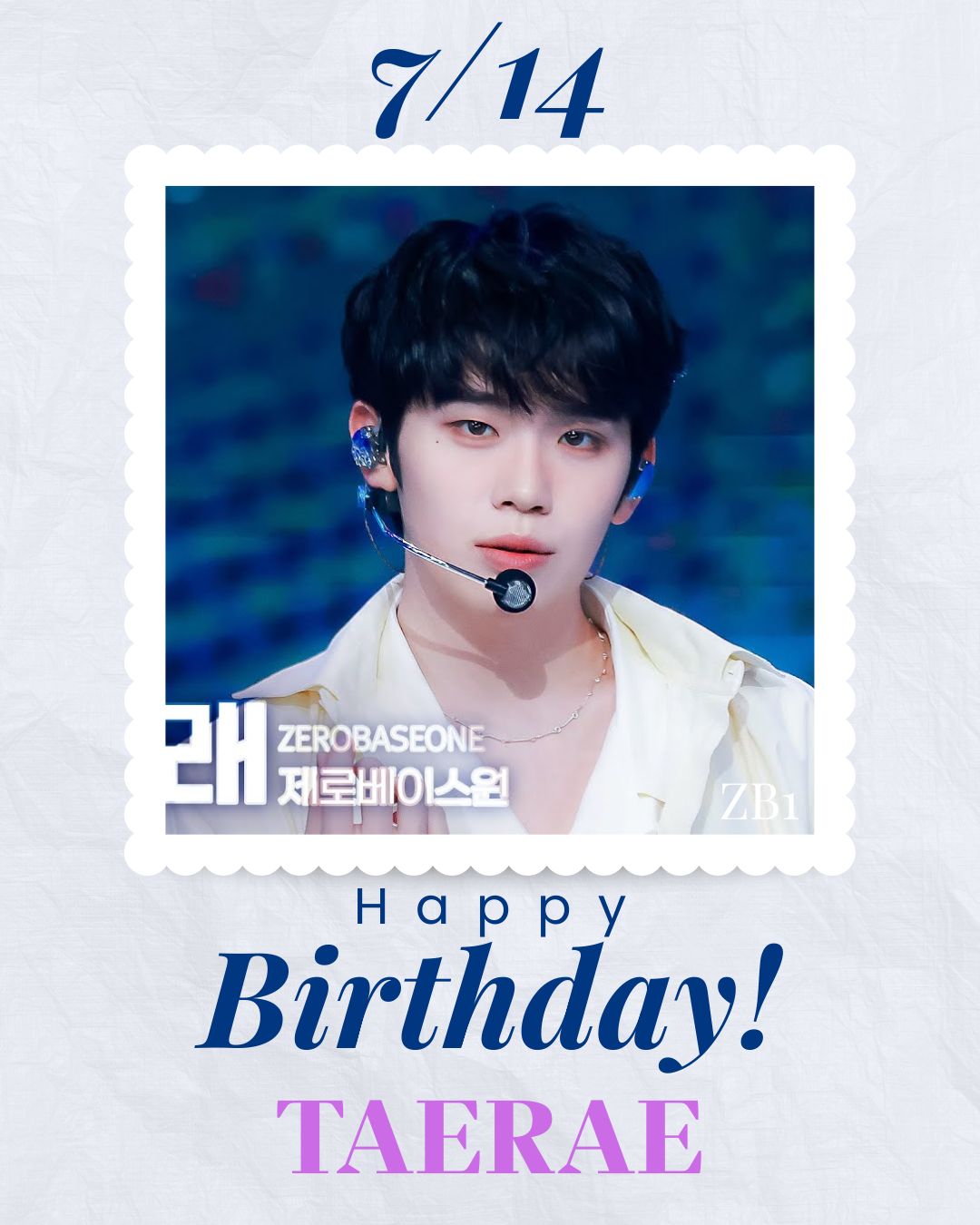 🎂 Happy Birthday to ZEROBASEONE's TAERAE!
